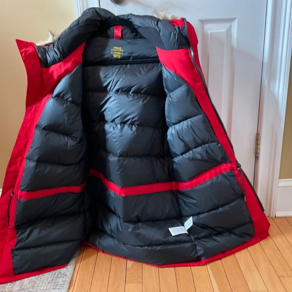 Ralph Lauren Polo Faux-Fur-Trim Down Hooded Coat-L - Picture 5 of 16